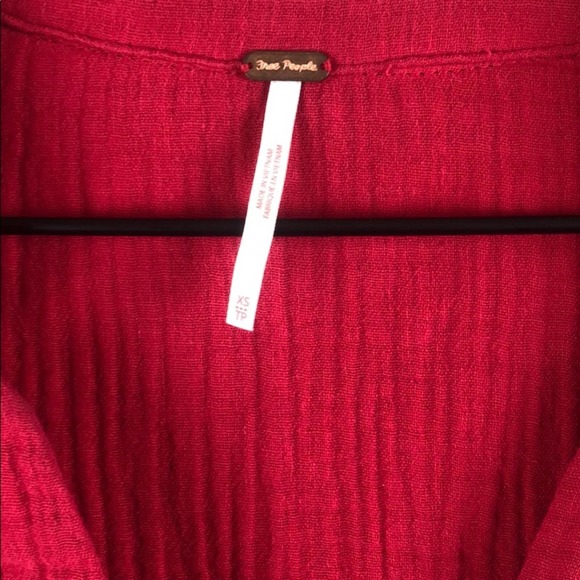 Free People Gauzy V-Neck Top (XS) - Picture 4 of 6